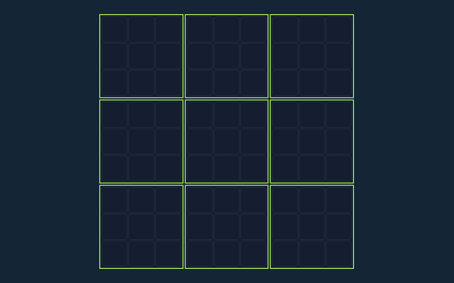 Ultimate Tic-Tac-Toe playing interface
